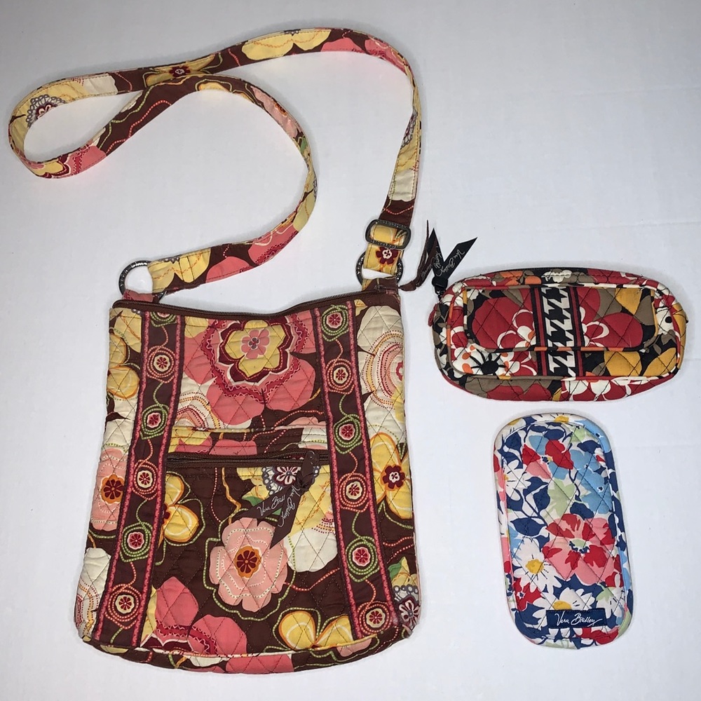 Vera Bradley Bundle Crossbody&MakeUp Glasses Pouch